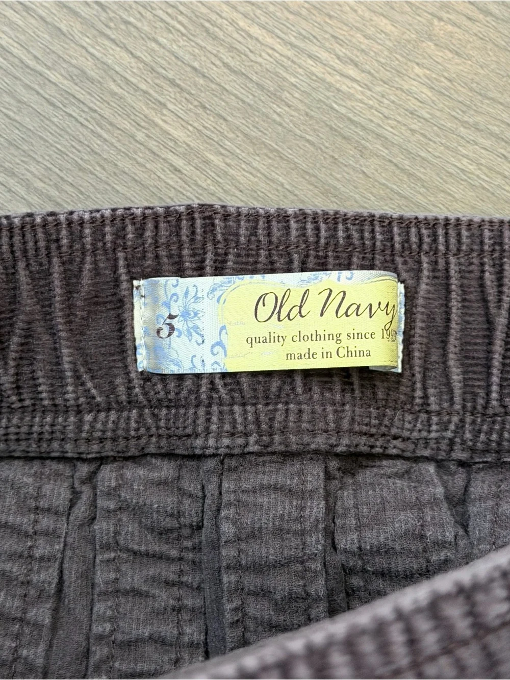 Vintage Y2K '06 Old Navy Brown Corduroy Pleated Skirt Size 5